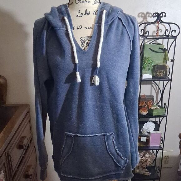 Ocean Drive Cozy Blue Hoodie Sweater Large - Picture 1 of 3
